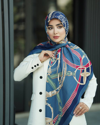 روسری زنانه ابریشم توییل دوردوخت